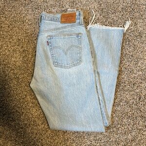 501 skinny high rise Levi jeans